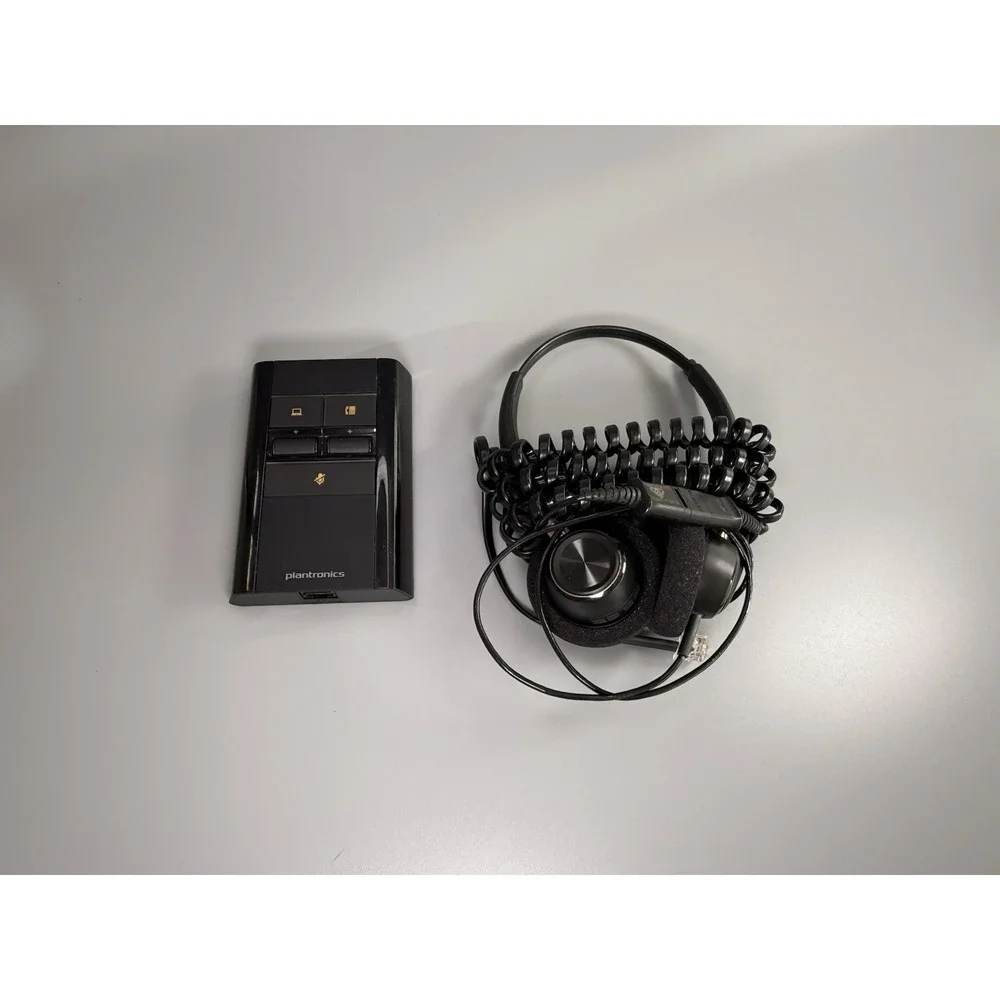 Poly MDA524 QD MDA500 QD Headset Switch Audio Processor & Headphones Combo